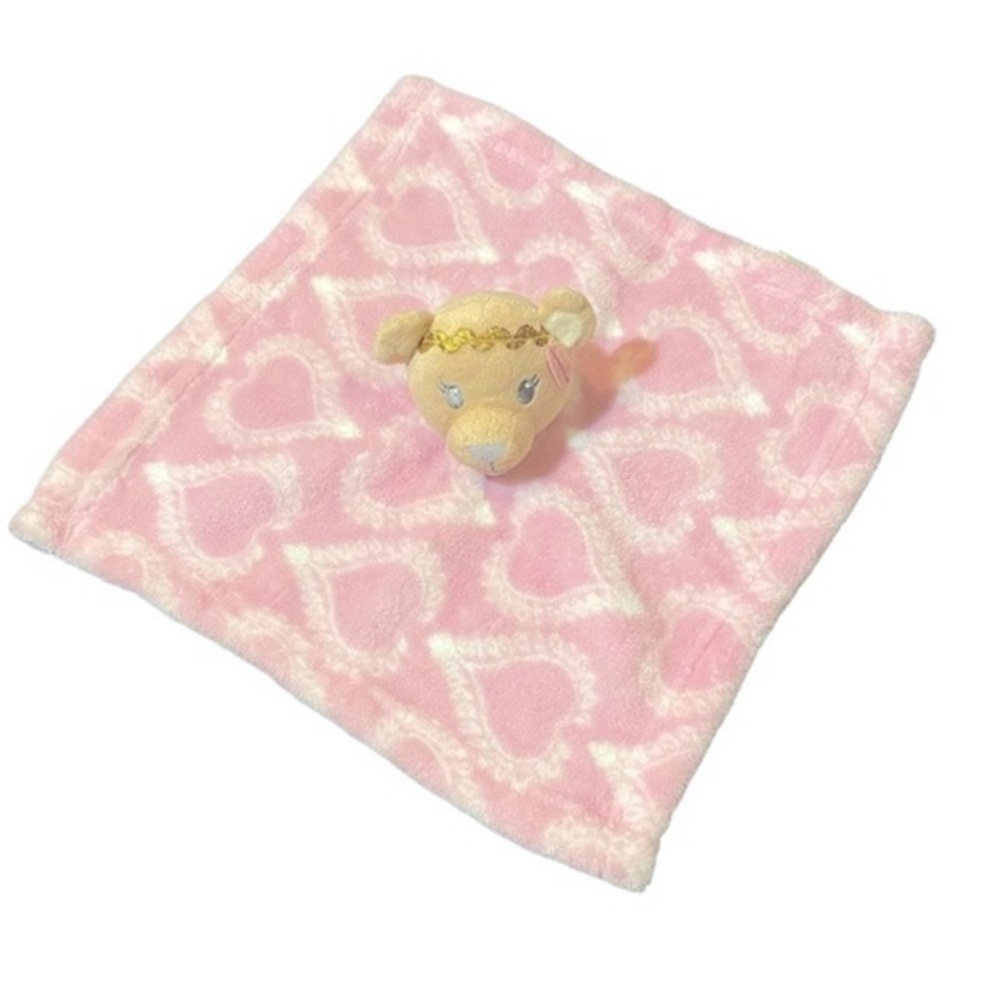 Hudson Baby Lovey HB Pin Bear Girl Security Blanket Plush​​​